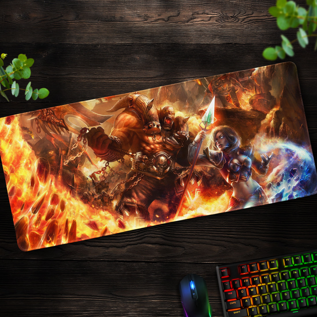 World of Warcraft Epic Battle Desk Mat, WoW Gaming Mouse Pad