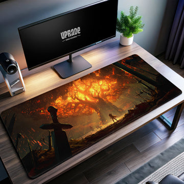 World of Warcraft Fiery World Tree Desk Mat, Warrior's Destiny Mouse Pad