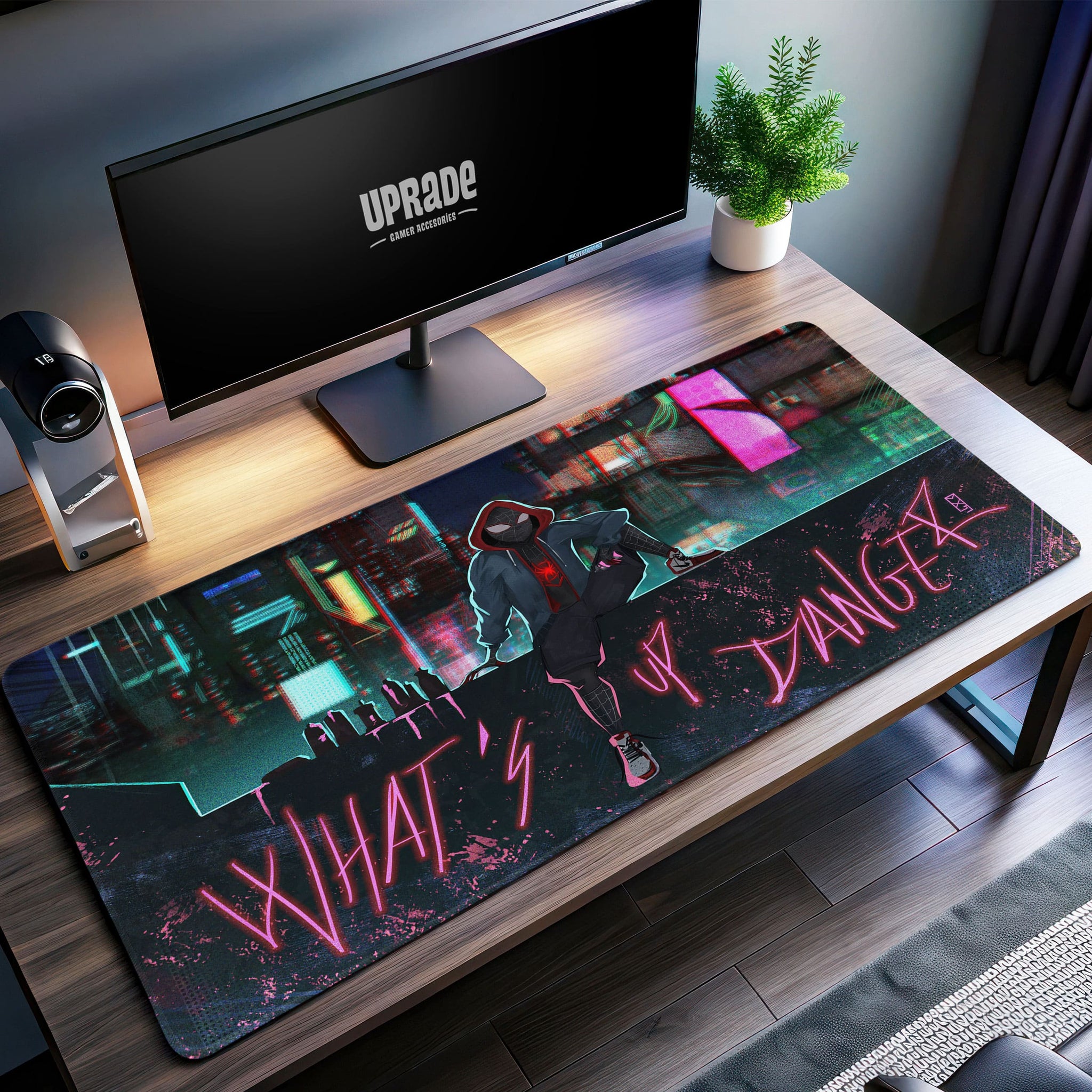 Spider-Verse What’s Up Danger Desk Mat, Miles Morales Mouse Pad