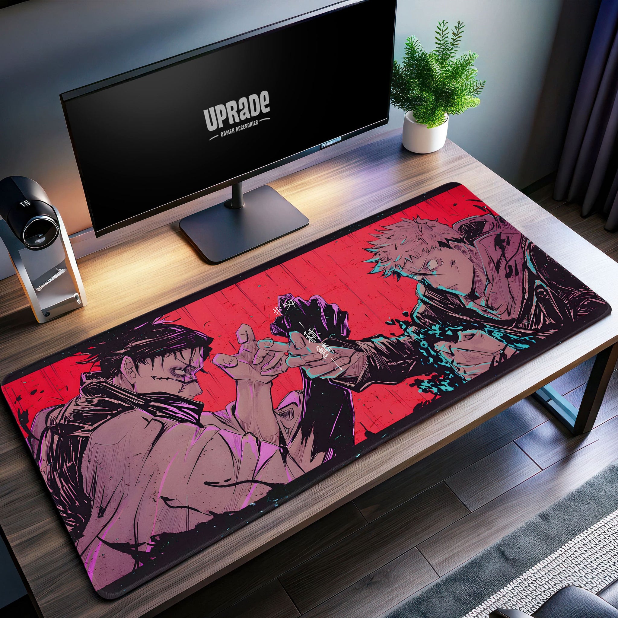 Yuji vs Sukuna Desk Mat, Jujutsu Kaisen Mouse Pad