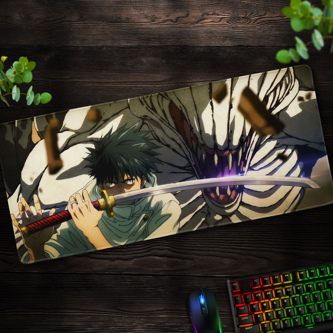 Yuji Itadori Cursed Spirit Desk Mat, Jujutsu Kaisen Anime Mouse Pad