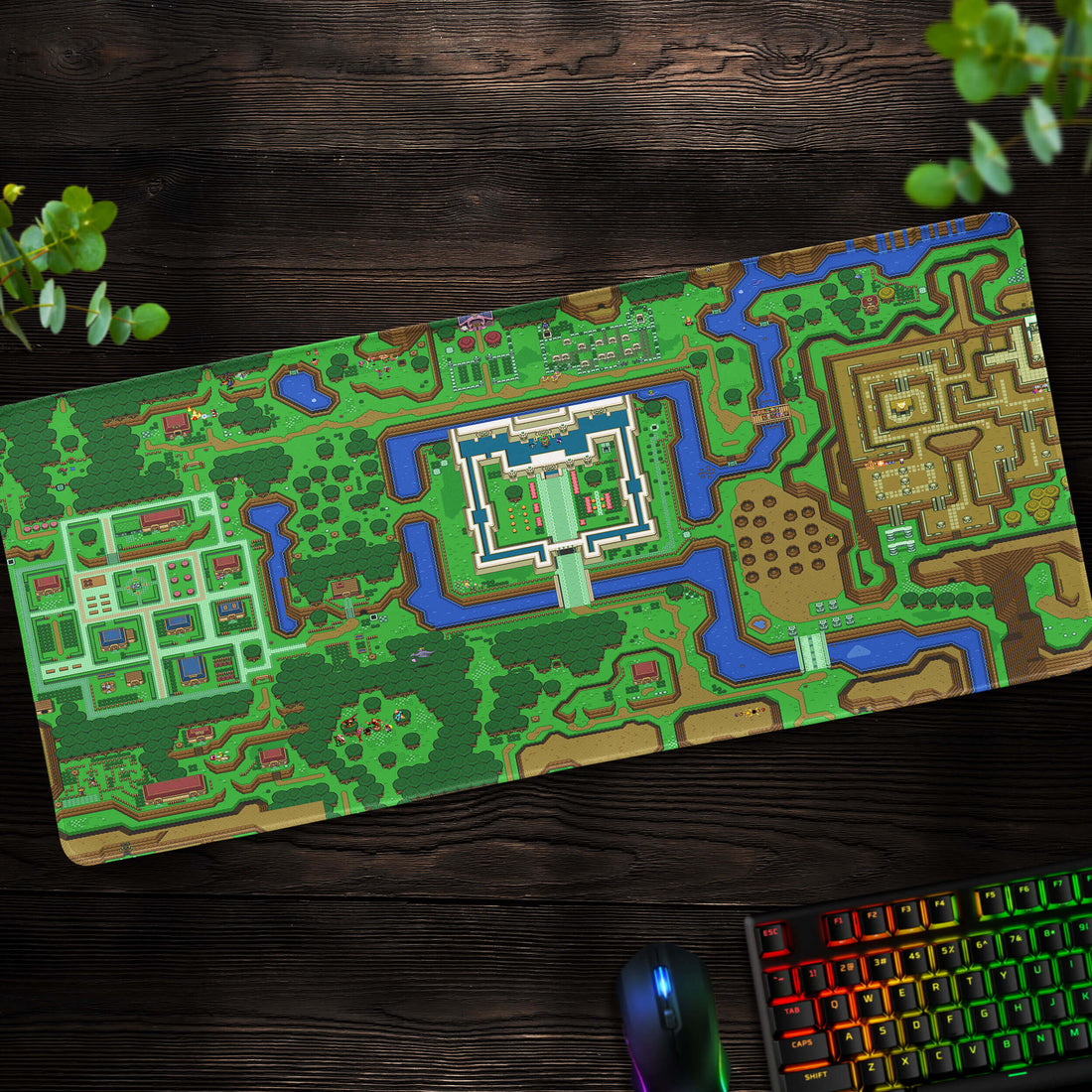 Zelda Hyrule Map Desk Mat, Kingdom Adventure Mouse Pad