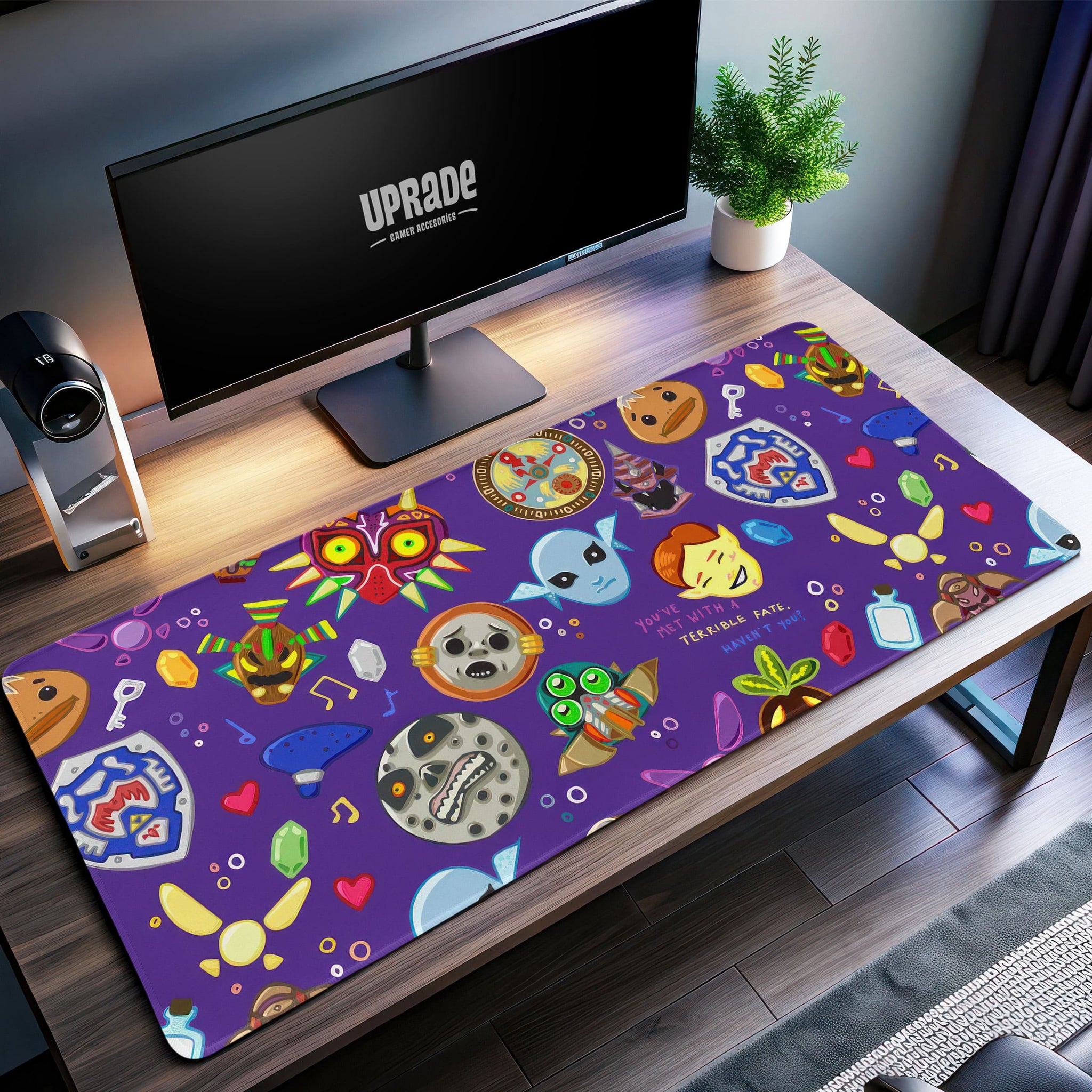 Majora’s Mask Icons Desk Mat, Zelda Nostalgia Mouse Pad