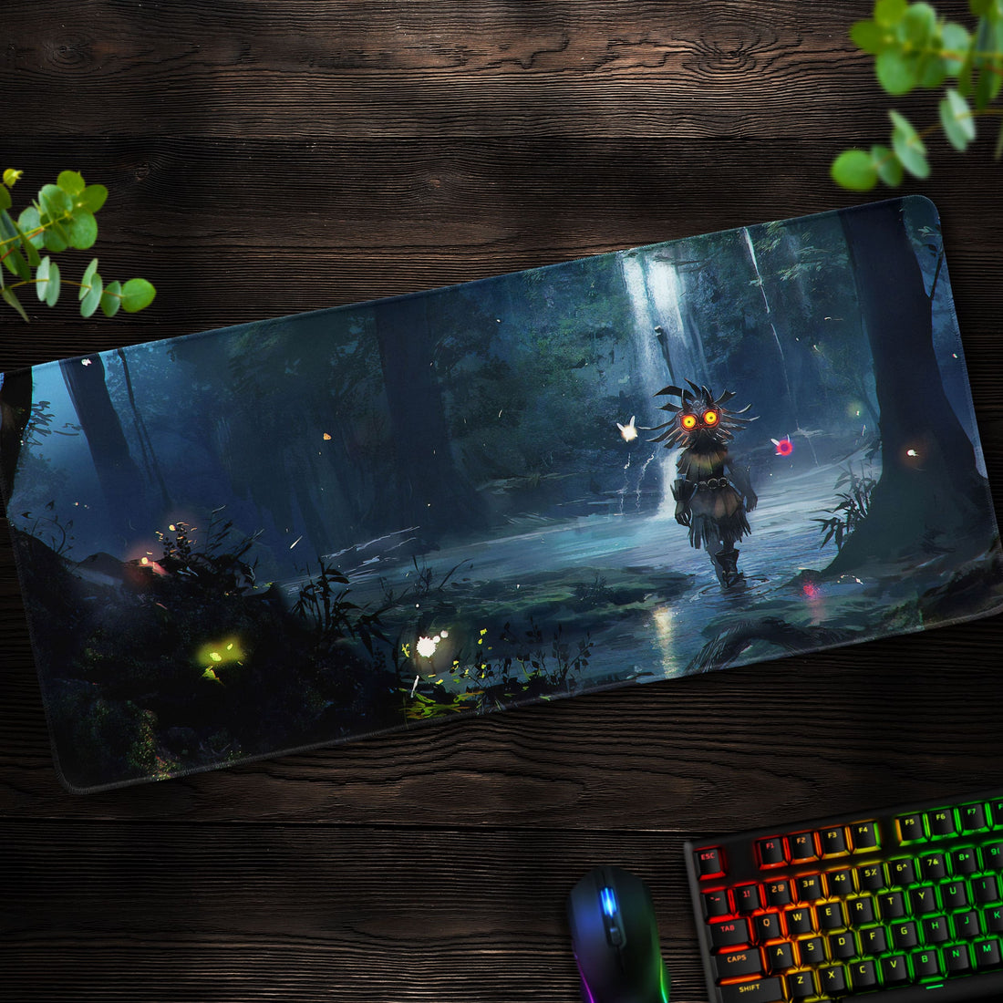 Majora’s Mask Forest Desk Mat, Skull Kid Twilight Mouse Pad