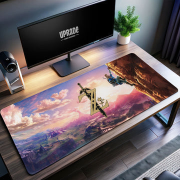 Master Sword Horizon Desk Mat, Zelda Adventure Mouse Pad