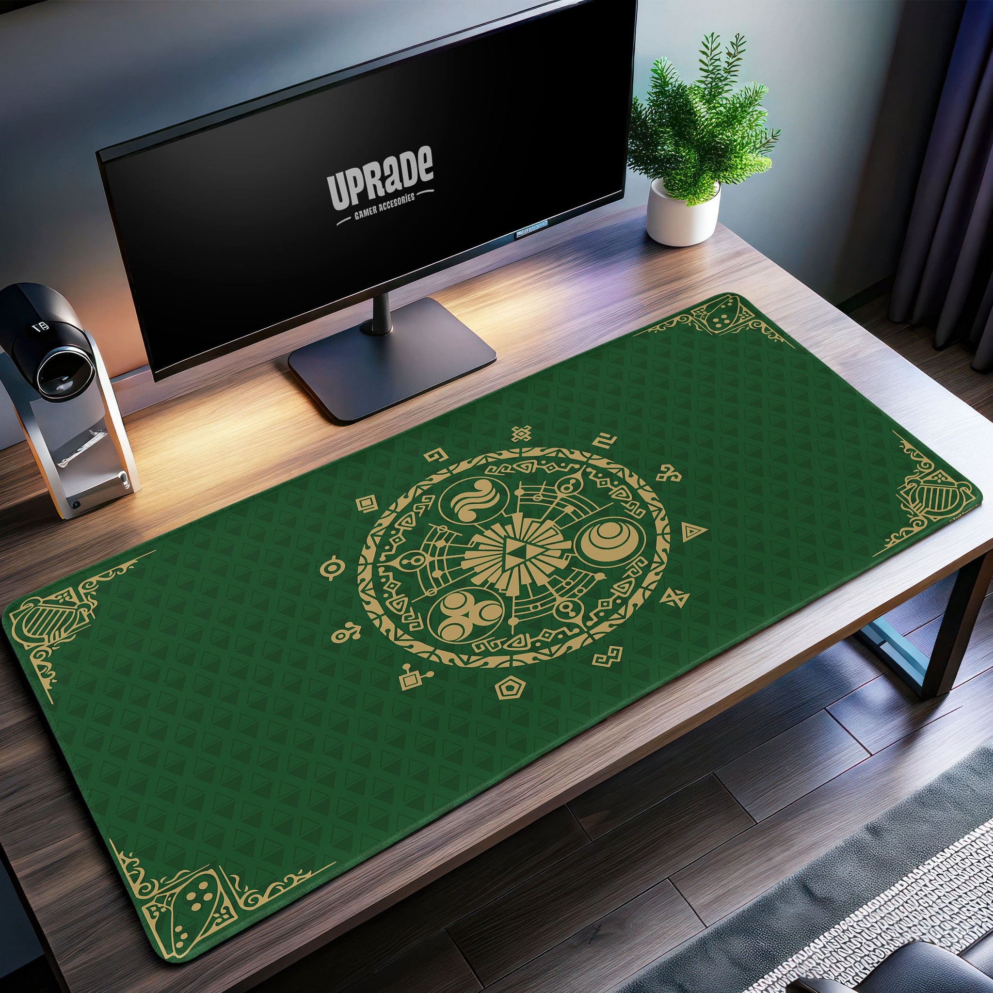 Zelda Hyrule Symbol Desk Mat, Ancient Emblem Mouse Pad