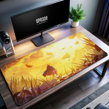 Hyrule Sunrise Desk Mat, Zelda Golden Horizon Mouse Pad