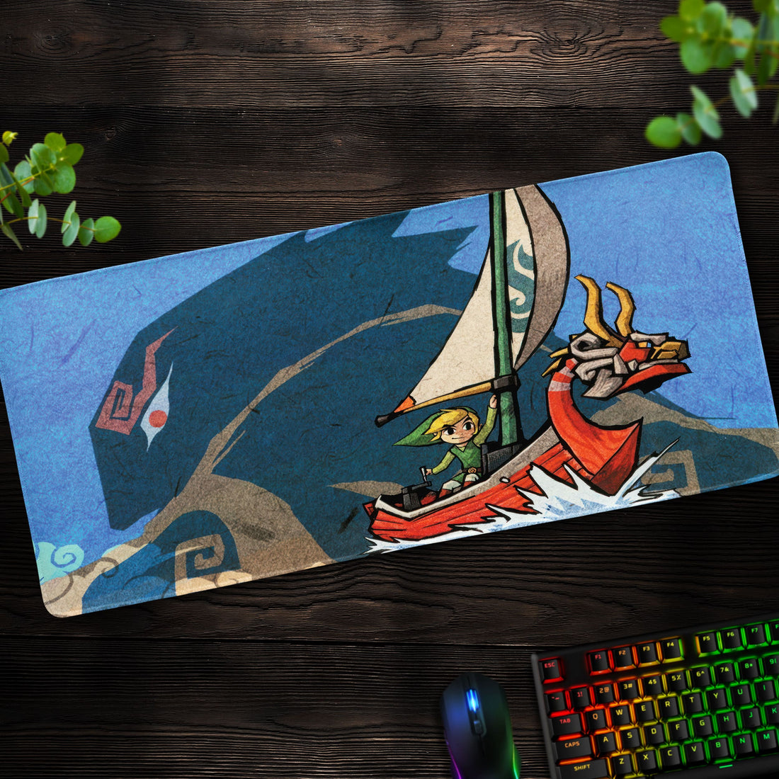 Wind Waker Adventure Desk Mat, Zelda Mouse Pad